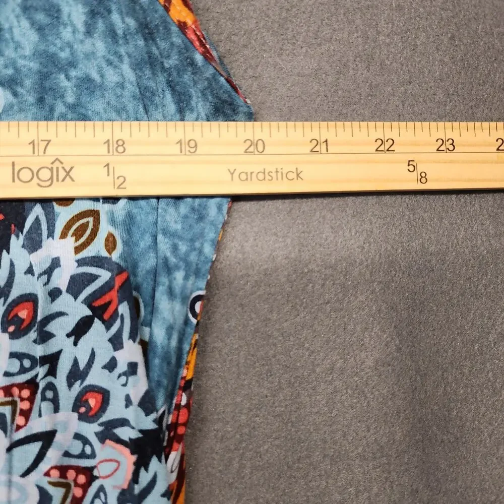WEACZZY Dress Womens 2XL Blue Red Mandala Sleeveless Casual Boho Rayon Spandex